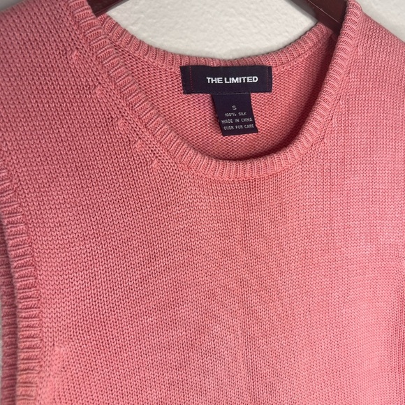 The Limited Vintage 100% silk Pink Sleeveless Knit Top S - Picture 3 of 7